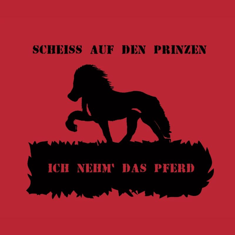Spruch 6 mit Pferd 1 schwarz