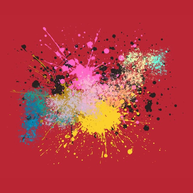 Farbenfrohe Farbspritz-Design