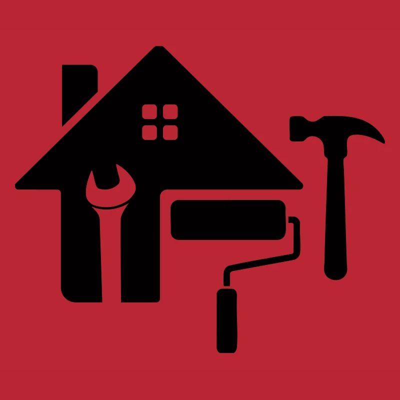 Craftsman Logo – Hammer, Key & Paint Roller