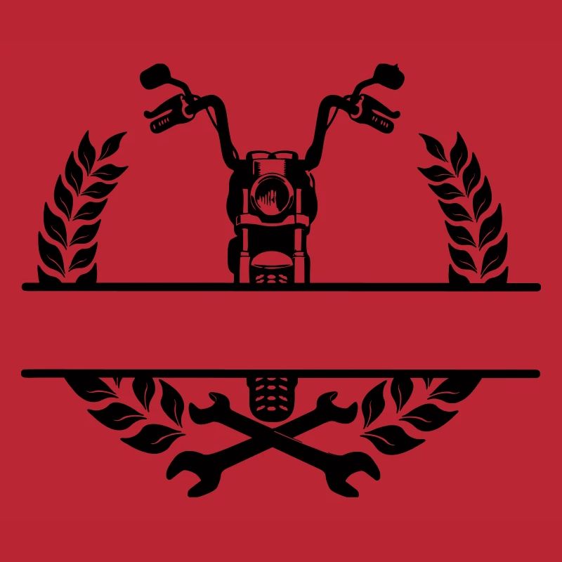 Motorradmechaniker- oder Werkstattlogo