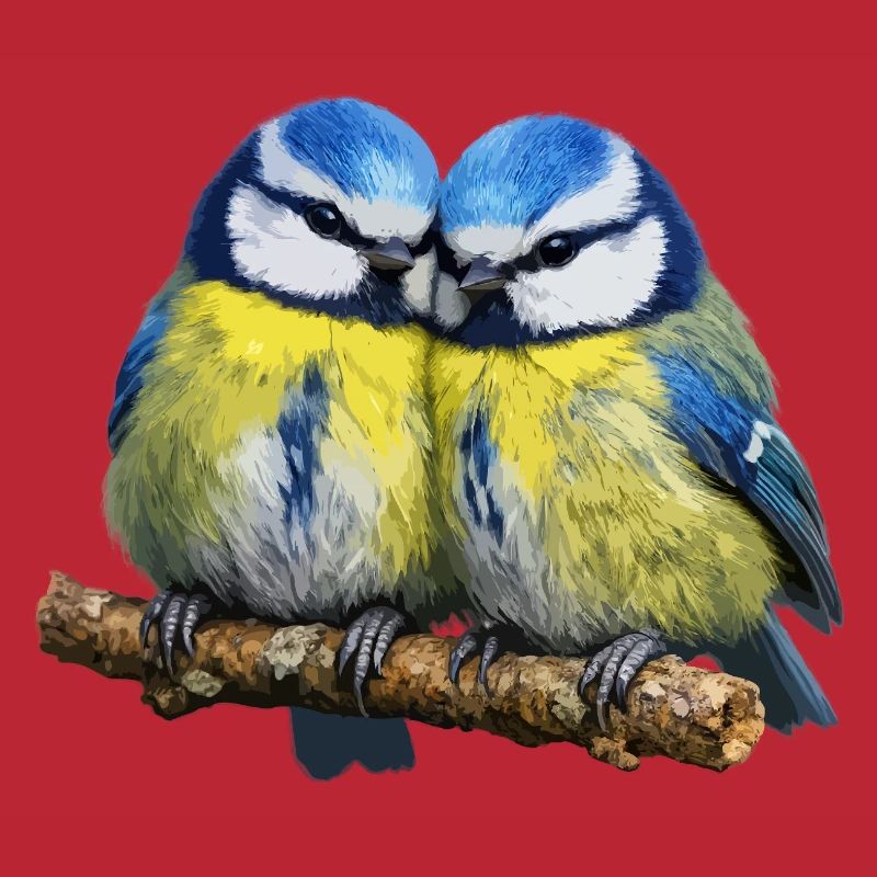 Zwei Blaue