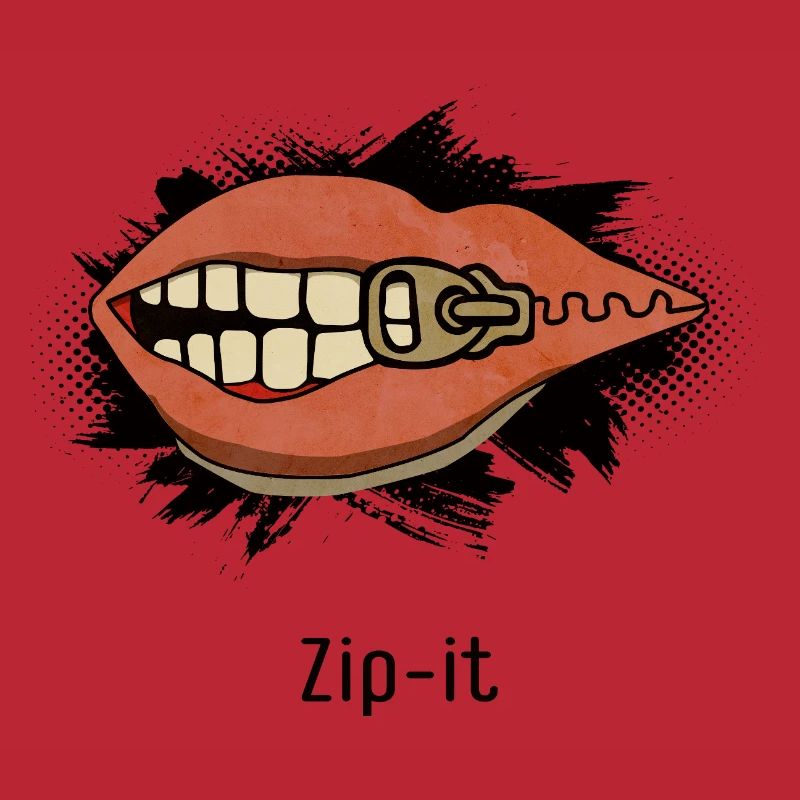 Zip it – cheeky statement in a pop art look