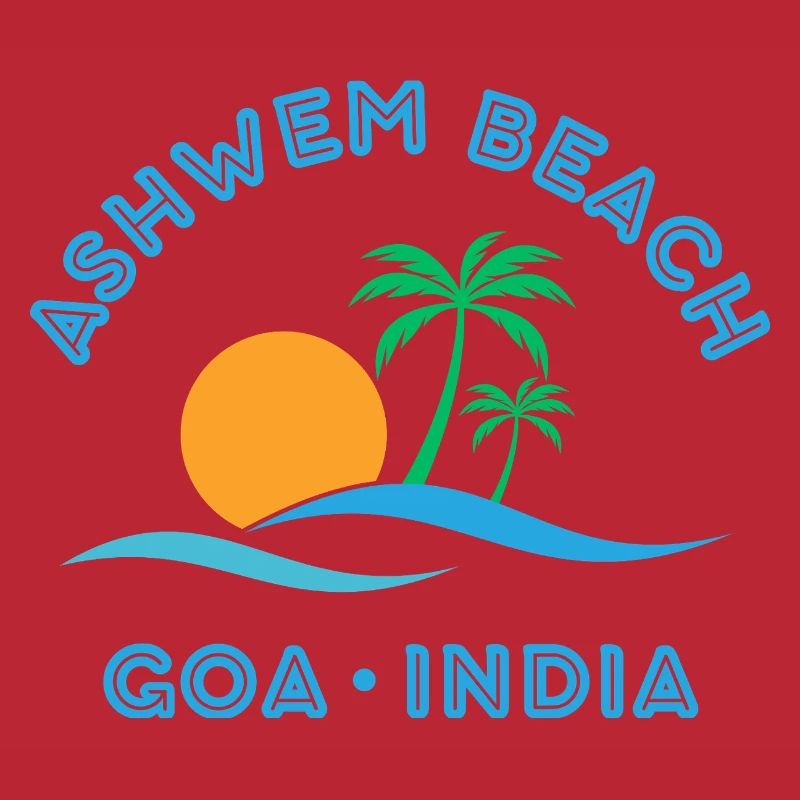 Palmier du coucher de soleil de Goa plage d’Ashwem