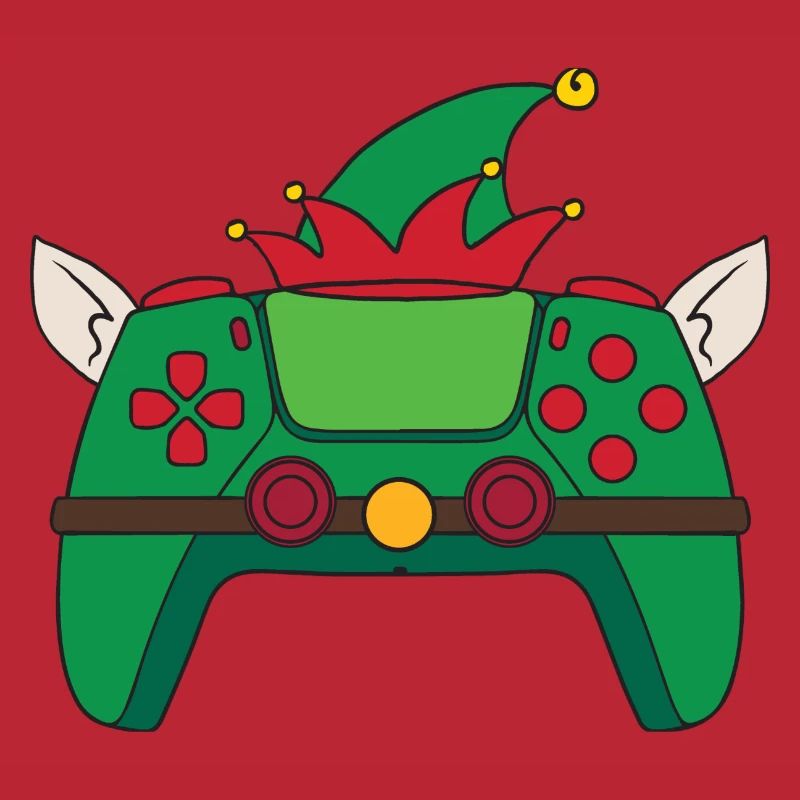Elf Videospiel-Controller Weihnachts-Gamer-Elf