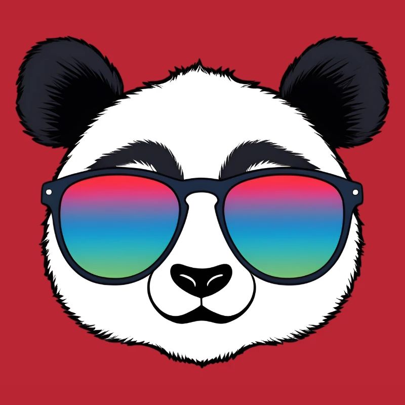 Panda Regenbogen-Sonnenbrille
