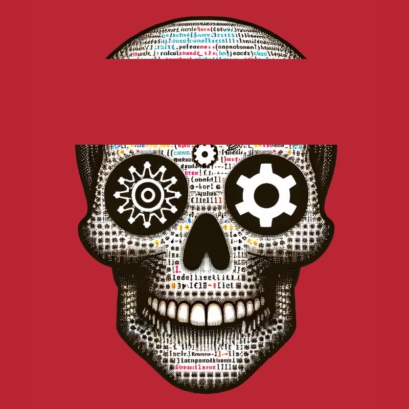 Matrice numérique du programmeur Code Master Skull Tee