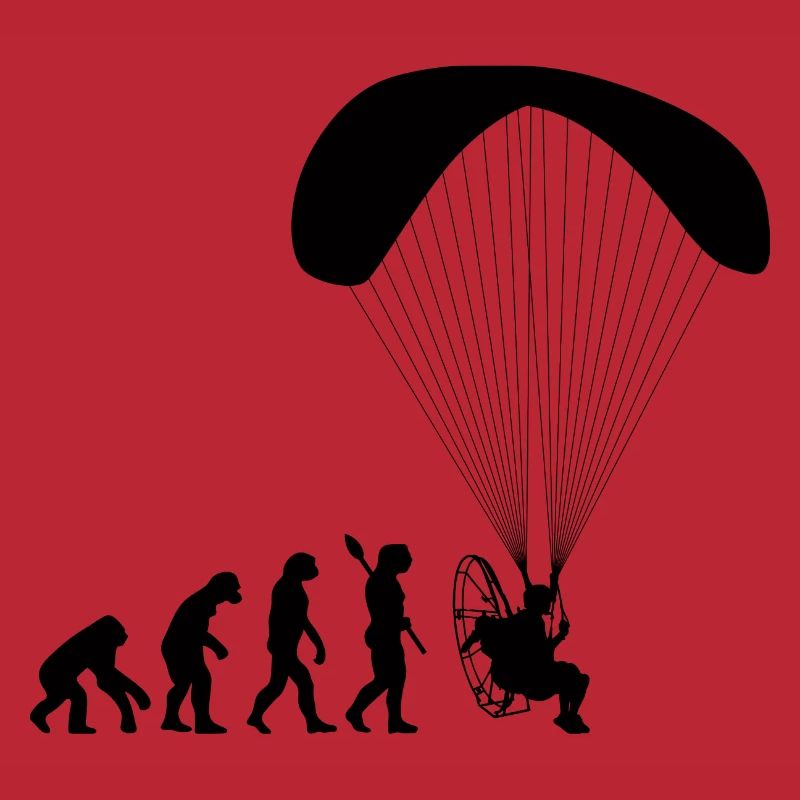 Paramotoring Human Evolution Funny