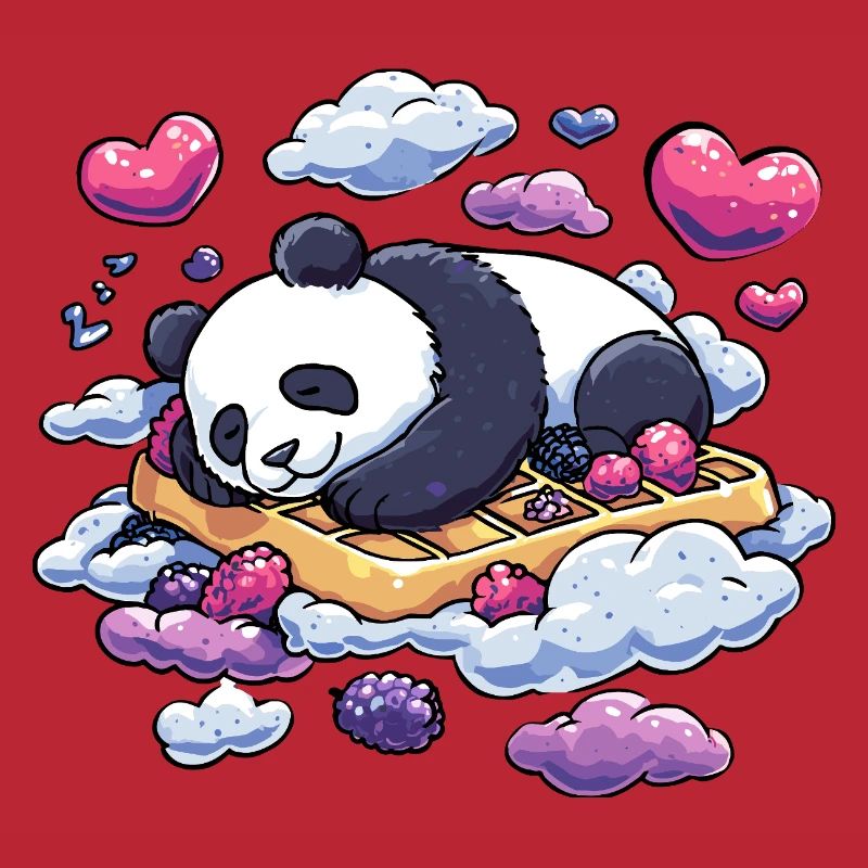 Panda Dream on Waffle Clouds