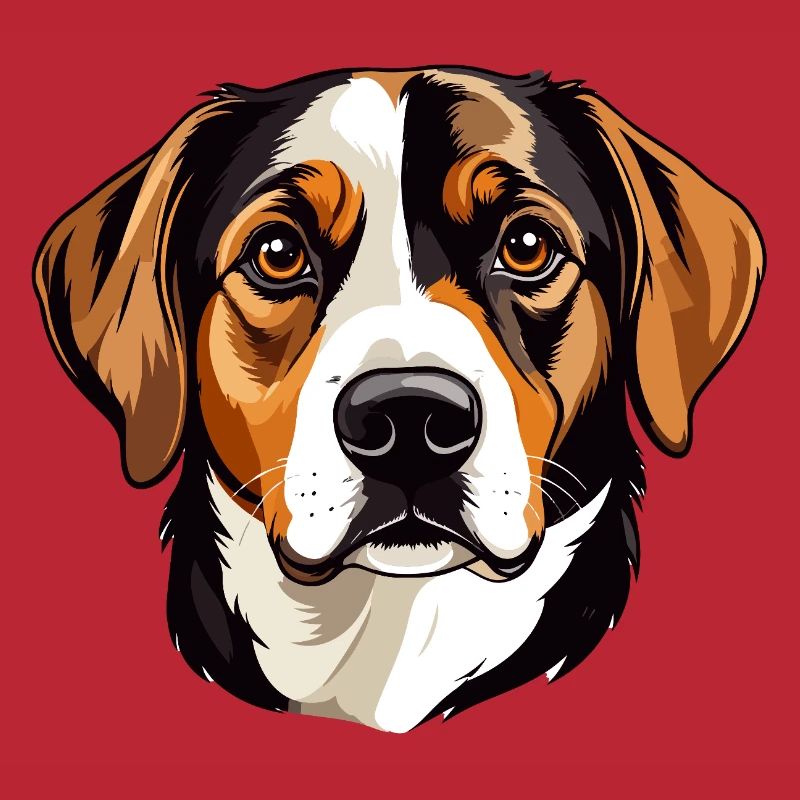 Beagle head vector illustration