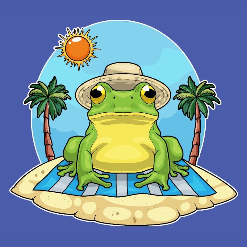 Frog Beach Palm Tree Summer