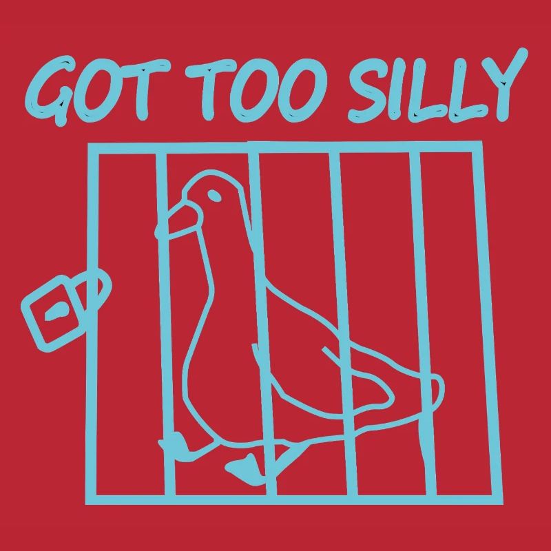 Vogel im Käfig mit dem Text Wurde zu dumm