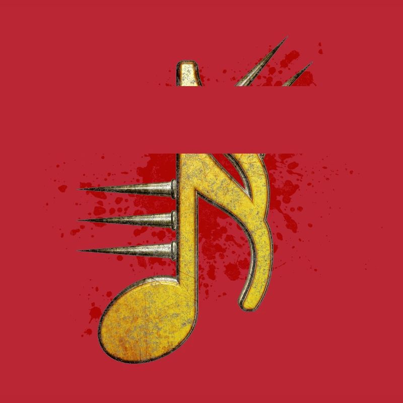 note de musique avec des pointes