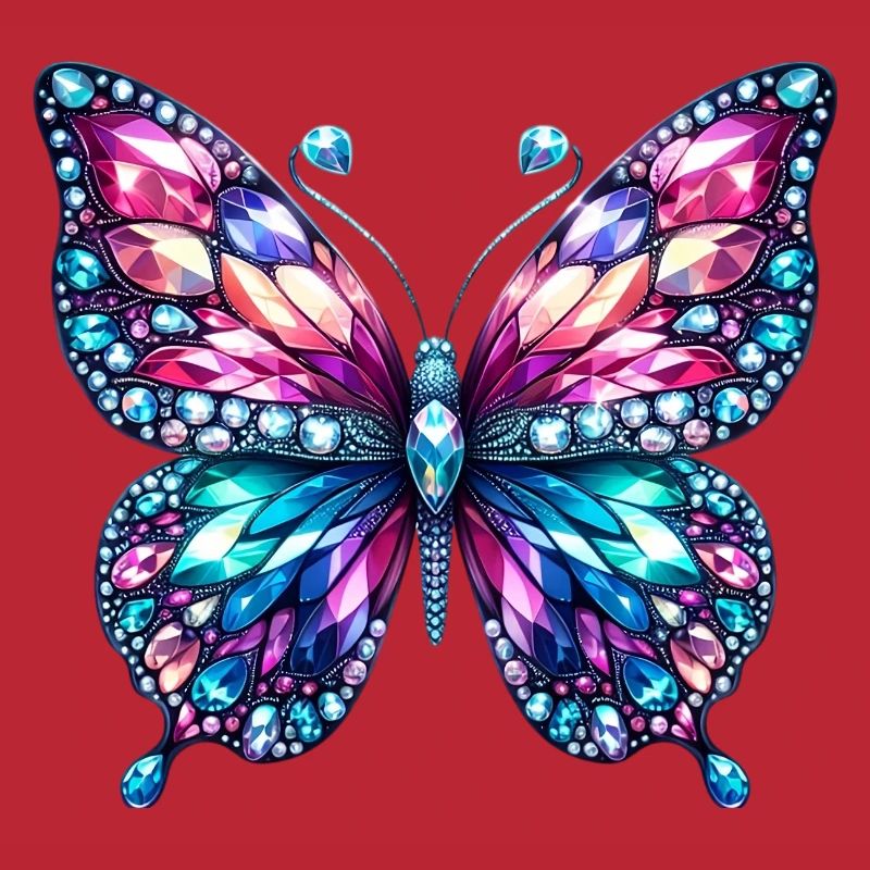Butterfly, Diamond, Diamonds, Crystals, Crystal