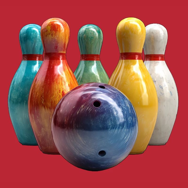 Colorful Bowling Scene Pattern