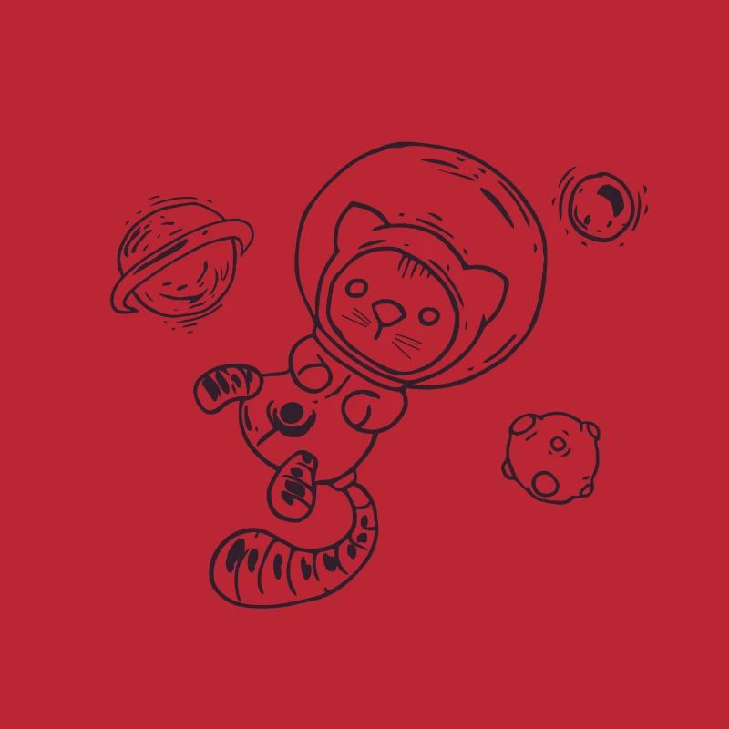 Chat dans l'espace