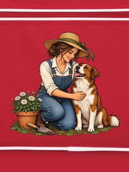 Gartenpause mit Hund für Gartenfreundinnen