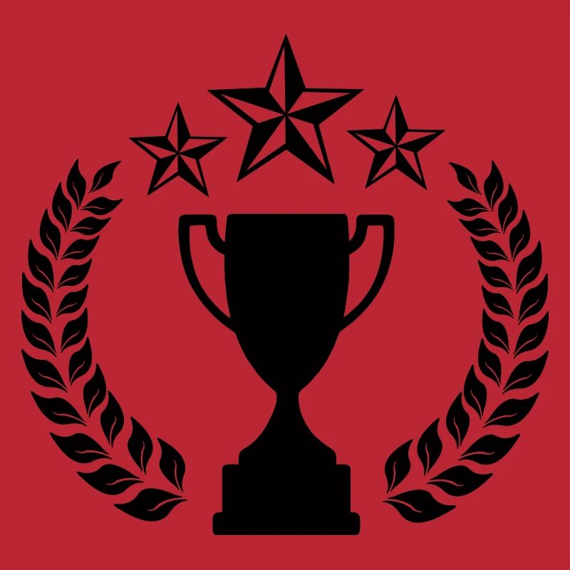 Laurel wreath with above three stars