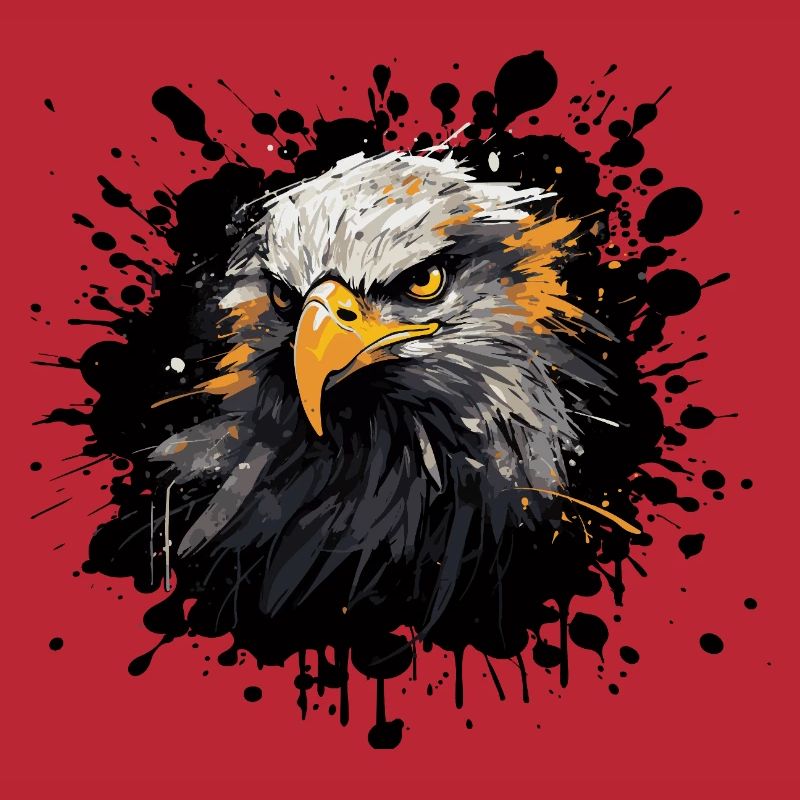 Eagle Head Color Splash