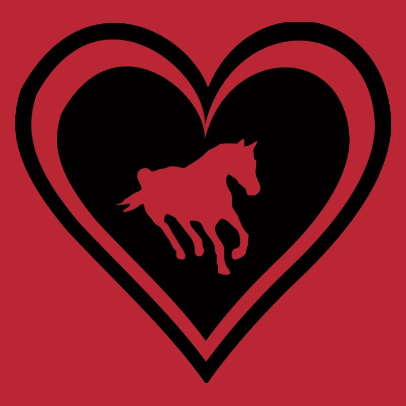 Herz mit Pferd