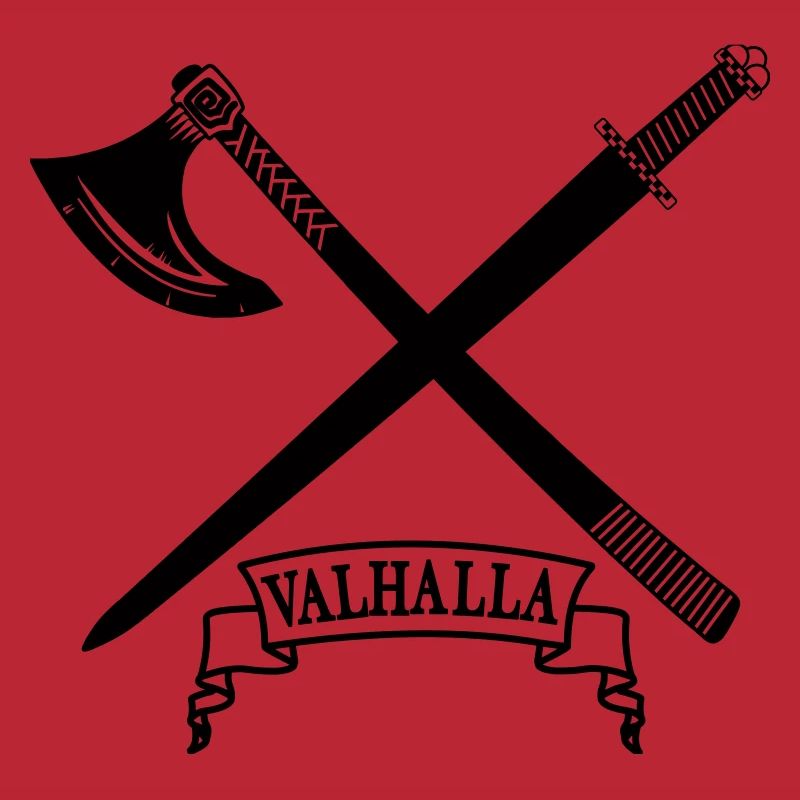 Valhalla avec hache et épée