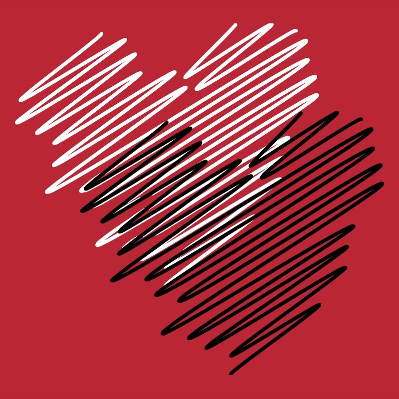 Two Hearts Scribble
