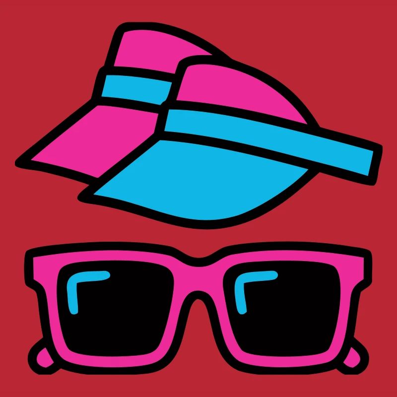 80s Sun Visor Glasses Set