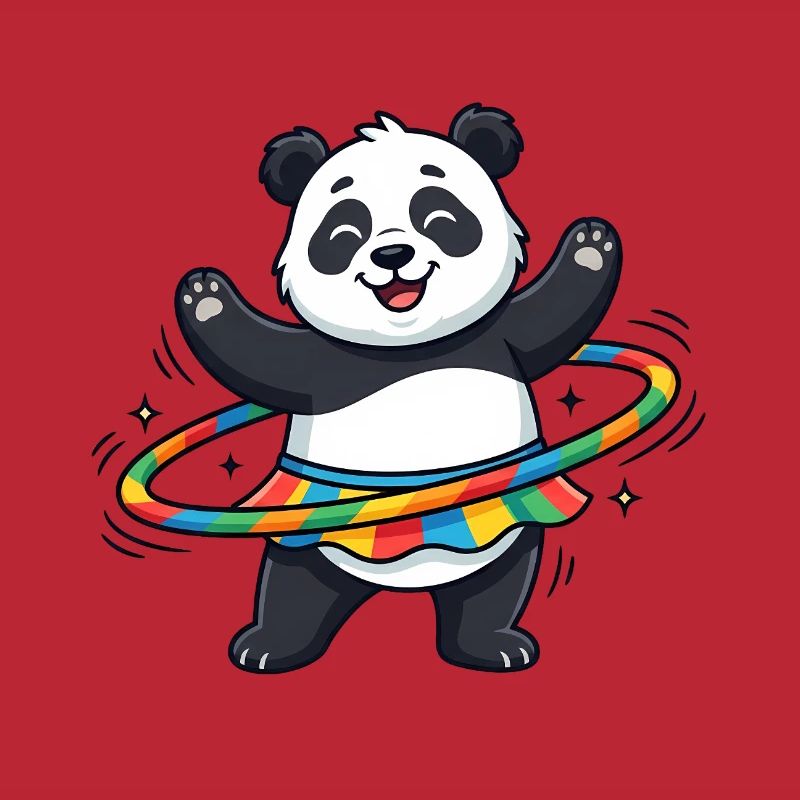 Rainbow Panda Hula-Hoop