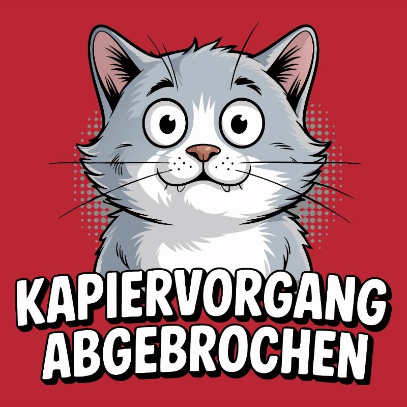 Kapiervorgang abgebrochen – Katze Comic