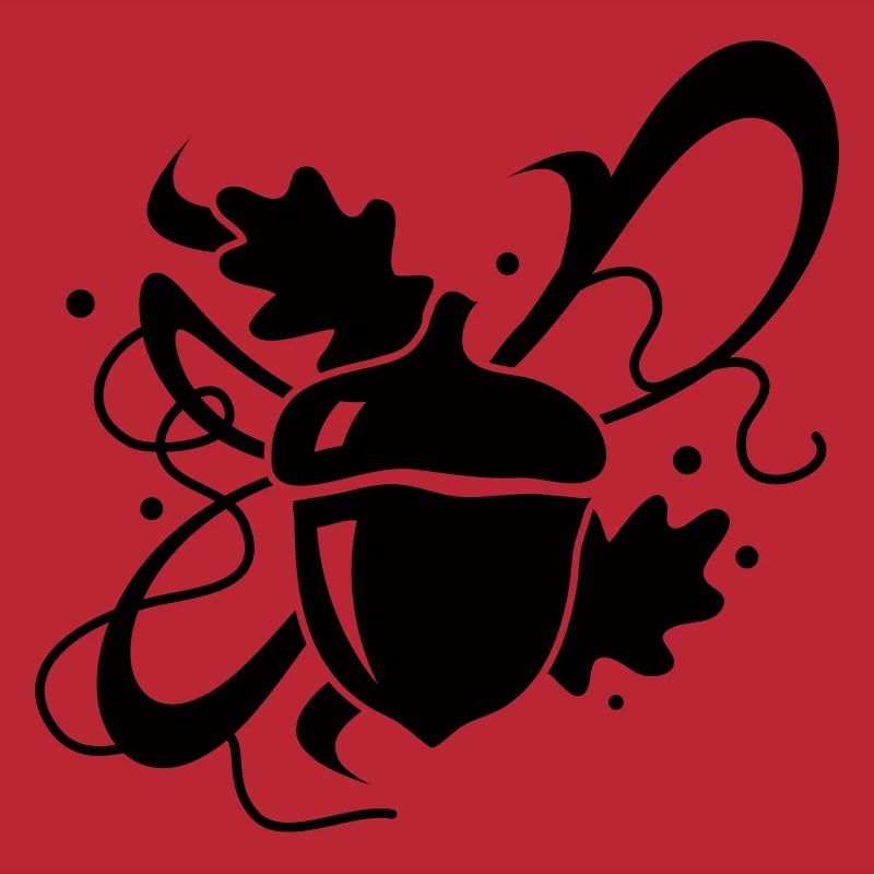 Eichel mit Eichenblätter