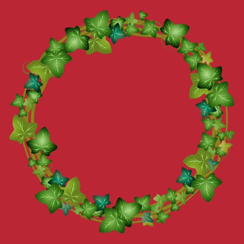 dekorativer Efeu Kranz oder Efeu Rahmen