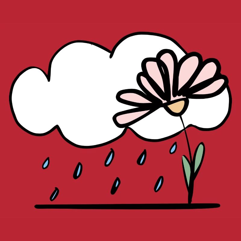 Blume im Regen