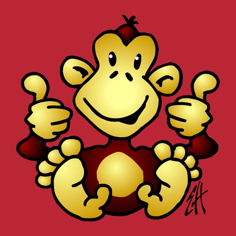 Full Color Monkey Design