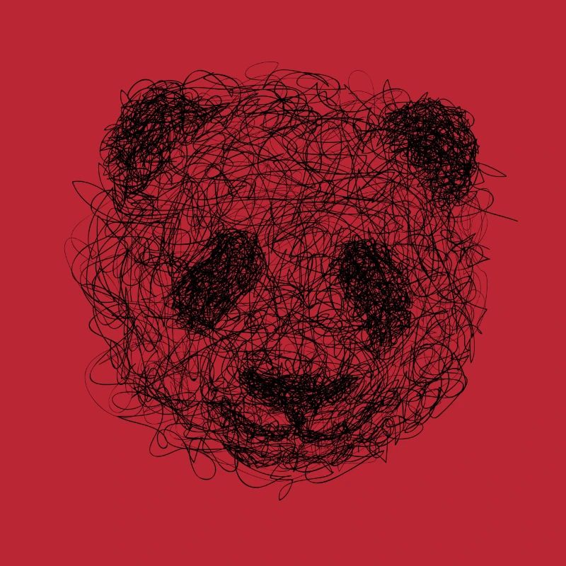 Panda Drawing Scribble - Panda scribble art