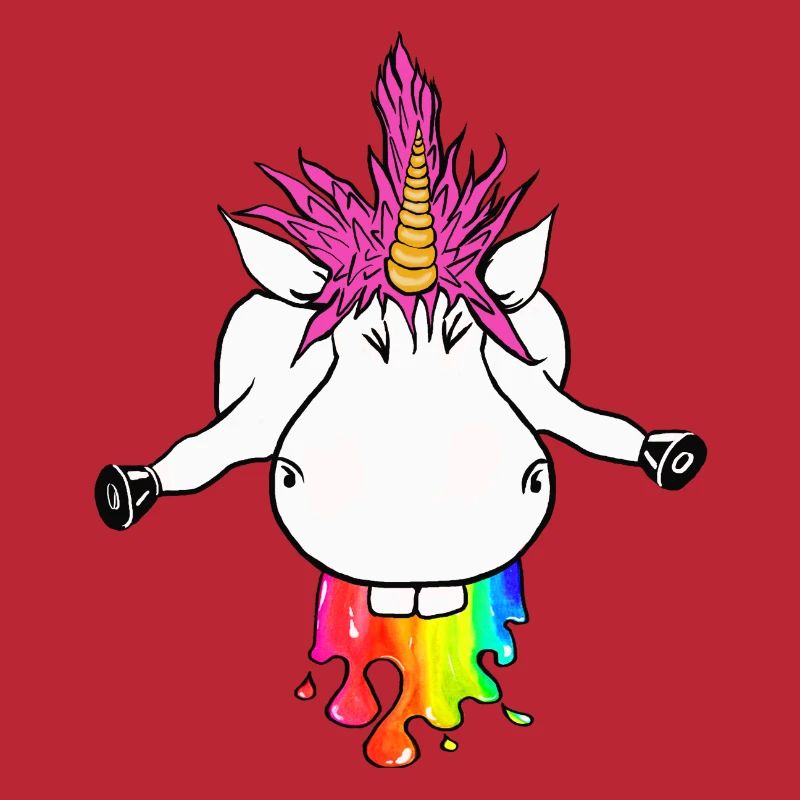 Regenbogen Einhorn Farbklecks Regenbogenkotze