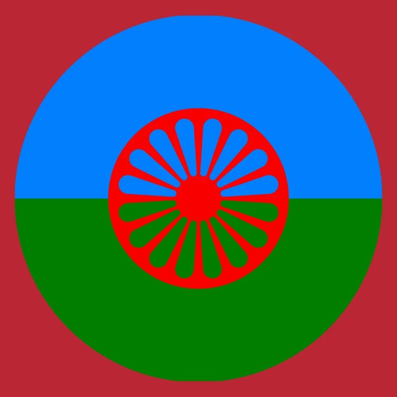 autocollant rond drapeau du peuple roumain idée cadeau