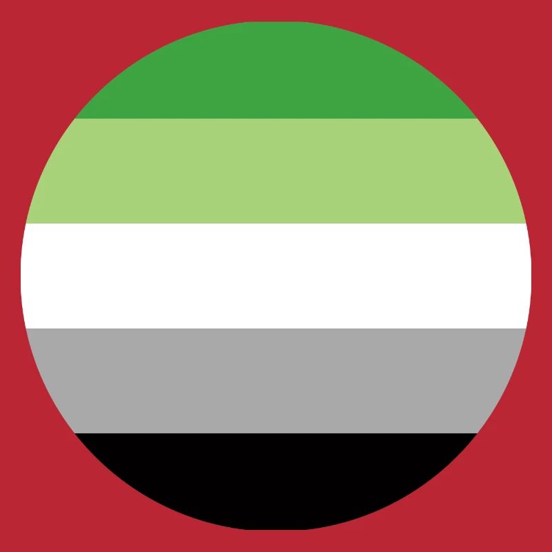 round sticker aromantic pride flag lgbt gift idea