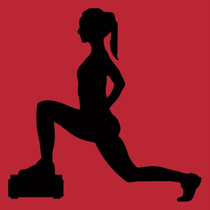 Mädchen oder Dame, die Schritte oder Aerobic macht