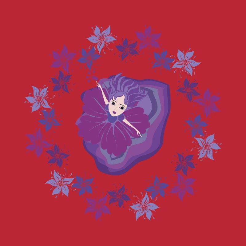 Fantasy Dancer with Lavender Flower
