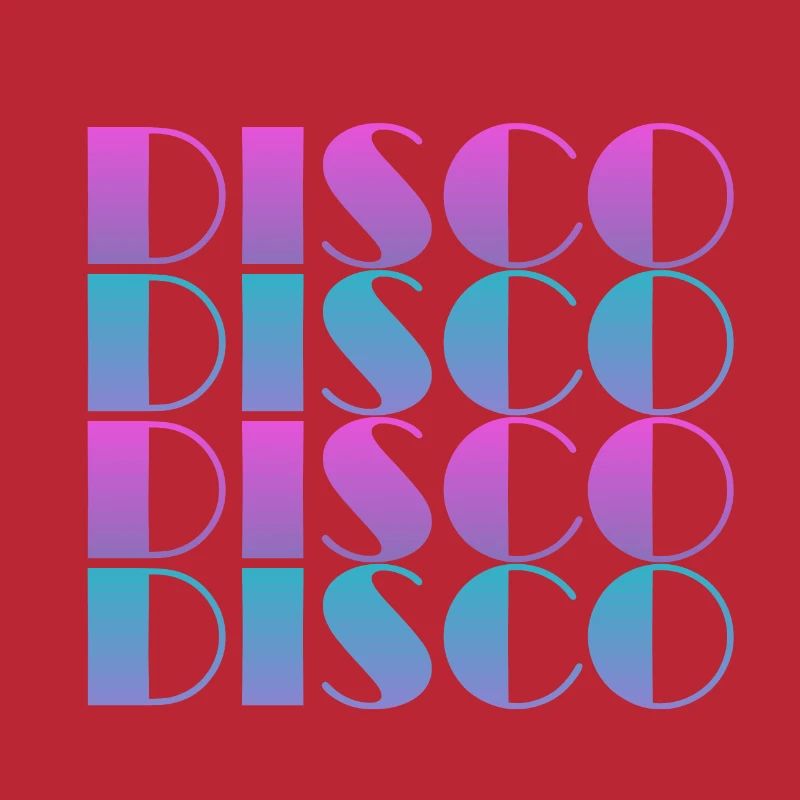 Vibrant Disco Text Pattern Design