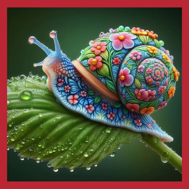 Blühende Schnecke