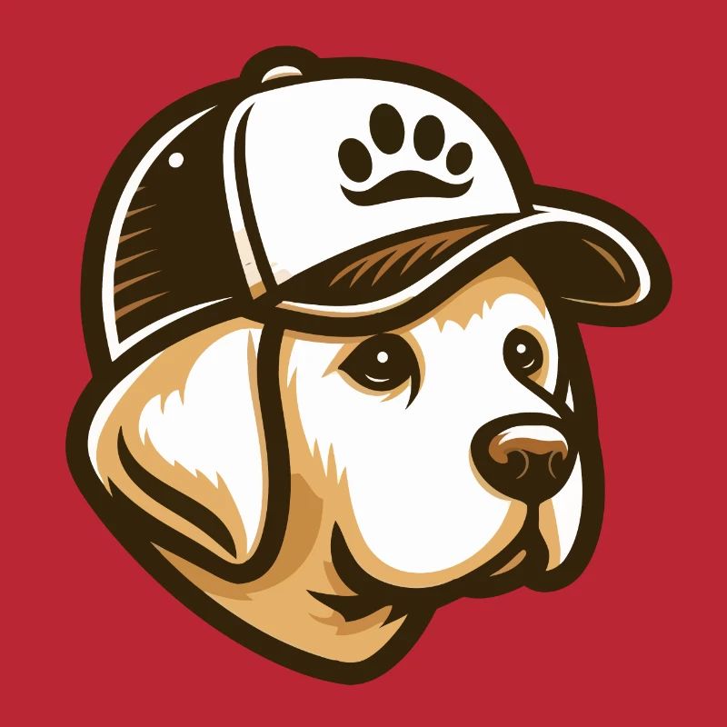 Labradorkopf mit Kappe