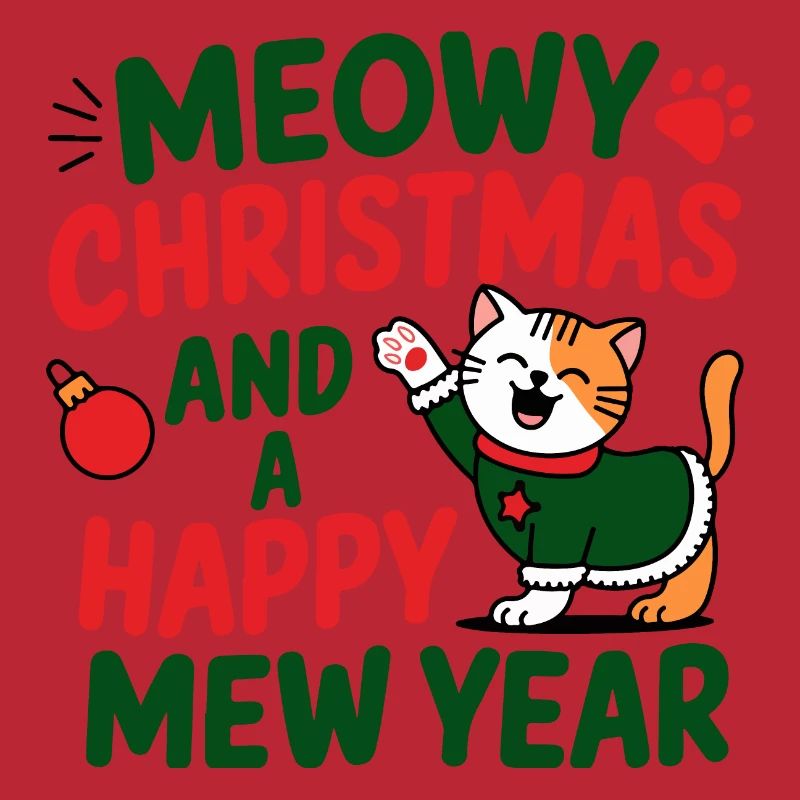 Conception de l’année du chat festif
