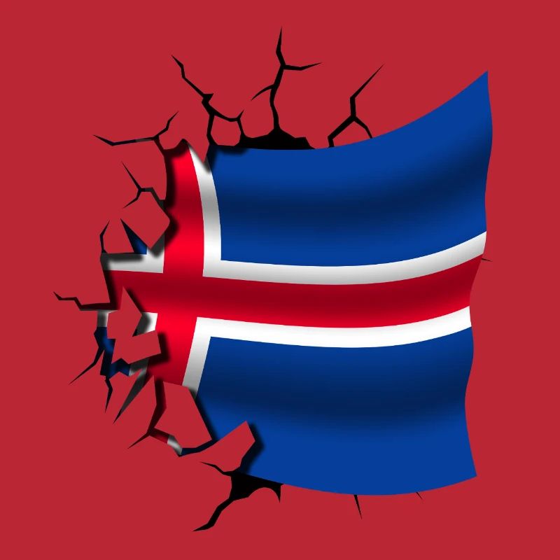 Drapeau de l’Islande - Islande - Drapeau Broken Design