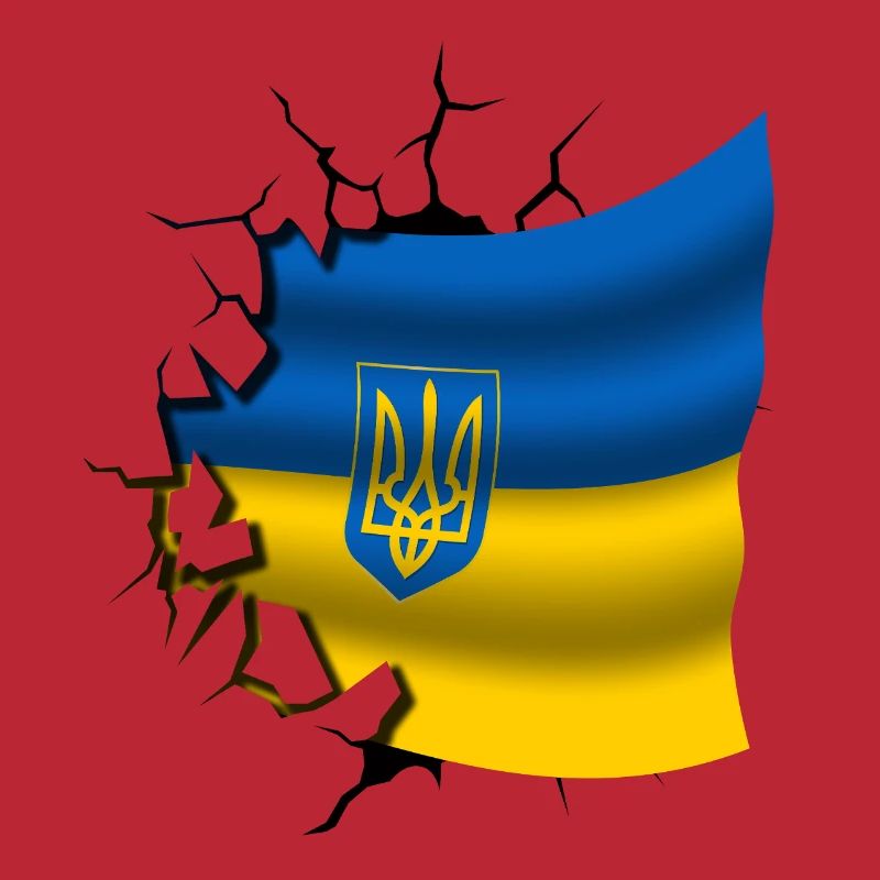 Drapeau de l’Ukraine - Ukraine - Drapeau Broken Design
