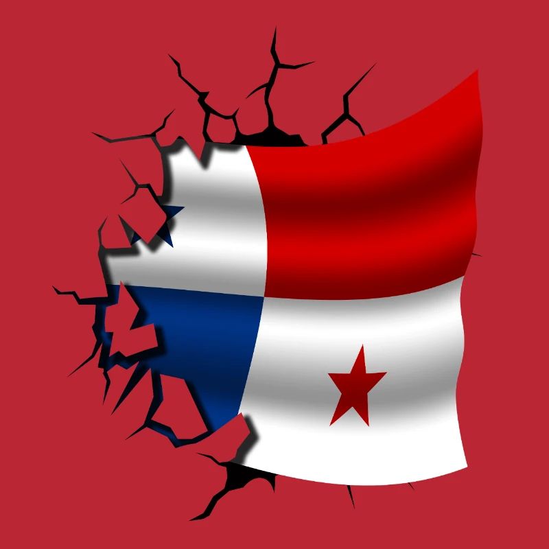 Drapeau du Panama - Panama - Drapeau Broken Design