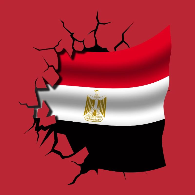 Drapeau de l’Égypte - Égypte - Drapeau Broken Design