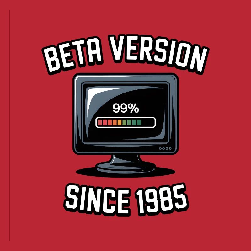 Retro Computer Progress Design