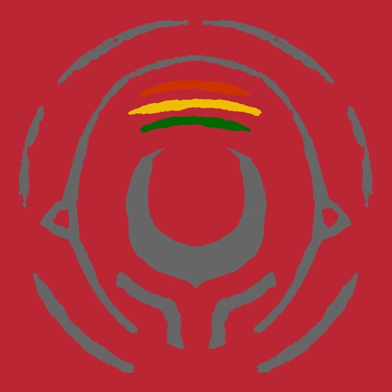 Abstract Reggae Circle Pattern
