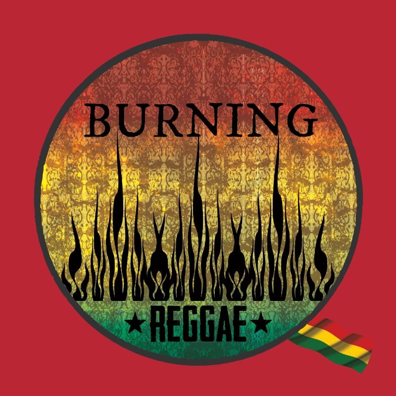 Fiery Burning Reggae Emblem