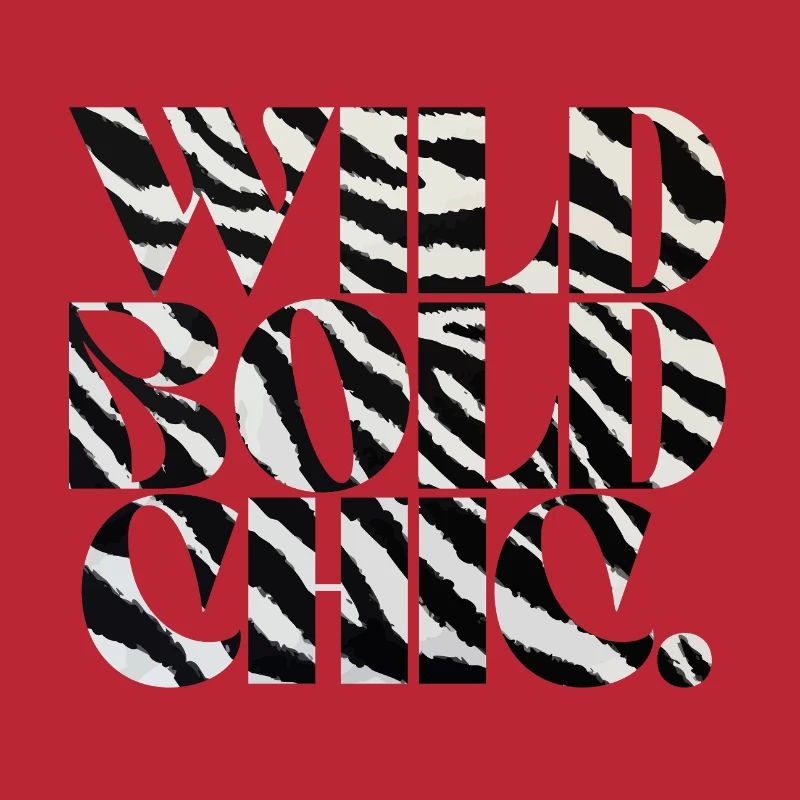 Wild Bold Chic Zebra Typography